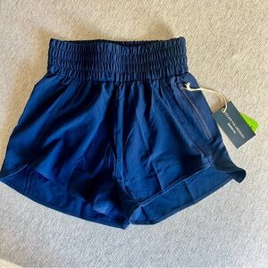 Bamboo Ave Navy Blue Women's Running Shorts